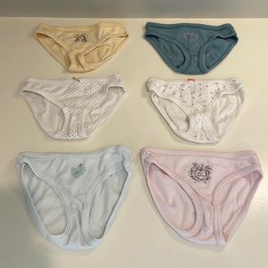 Petit Bateau panties, set of 6, size 6